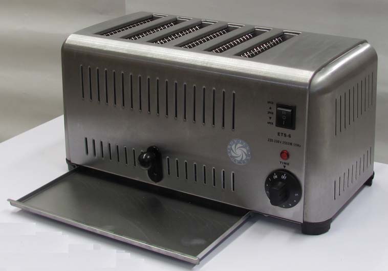 Vertical POP UP toaster with 6 x slice capacity