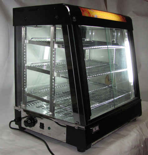 hot food display cabinet - left side view